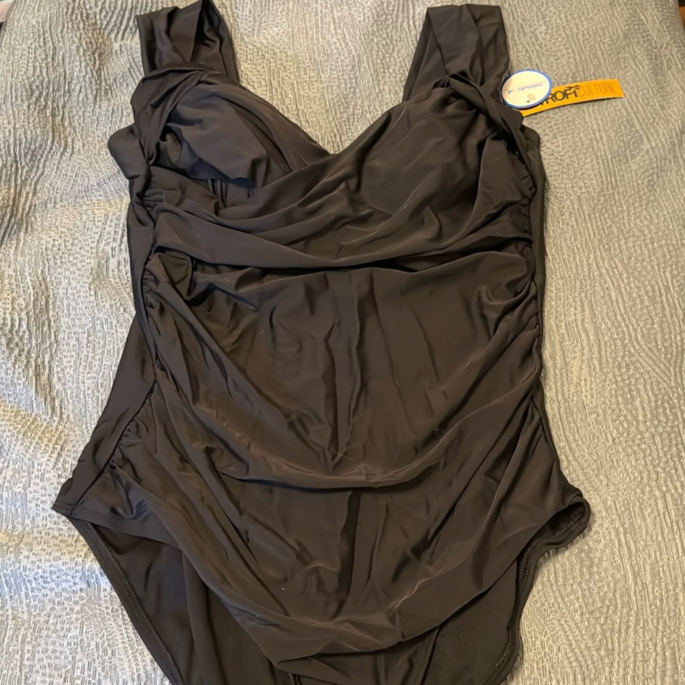 Swimsuits For All solid black swimsuit